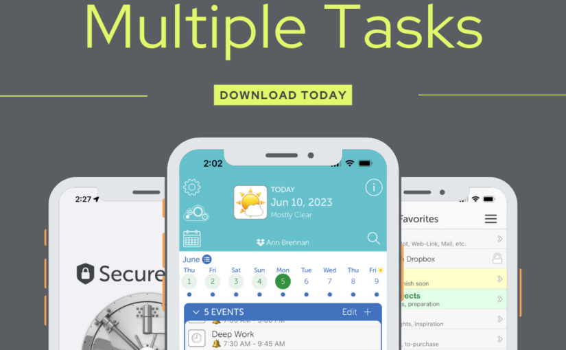 Digital workspace with iStratus displayed on a laptop showing tasks, calendar, notes, and organized files in one central dashboard.
